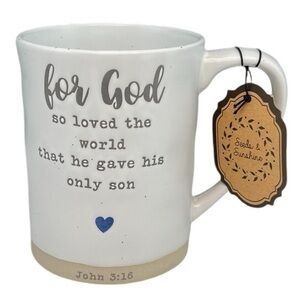 Seeds & Sunshine - 3/$48 - ‘For God So Loved the World’ ceramic mug NWT Firm!